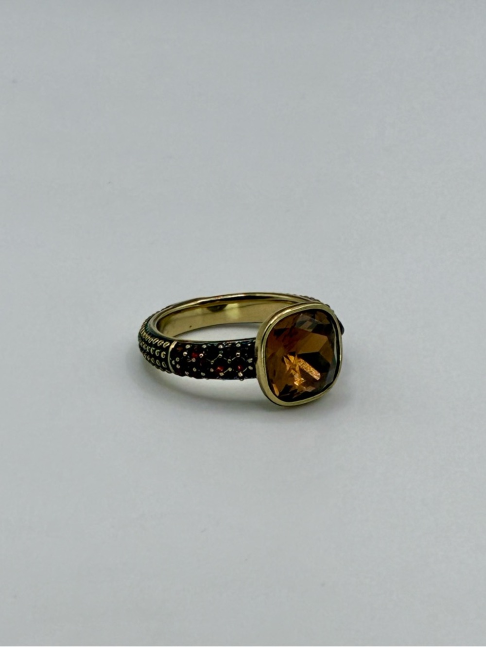 Heidi Daus Smoky Topaz-Tone Crystal Statement Ring Size 8 - Picture 4 of 10
